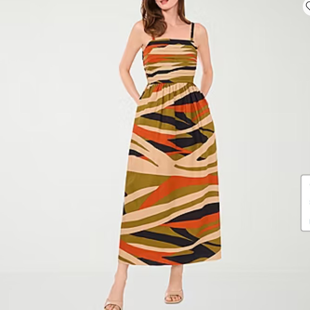 Sam And Jess Womens Sleeveless Abstract Maxi Dress SZ XS Cutout Tie Back New